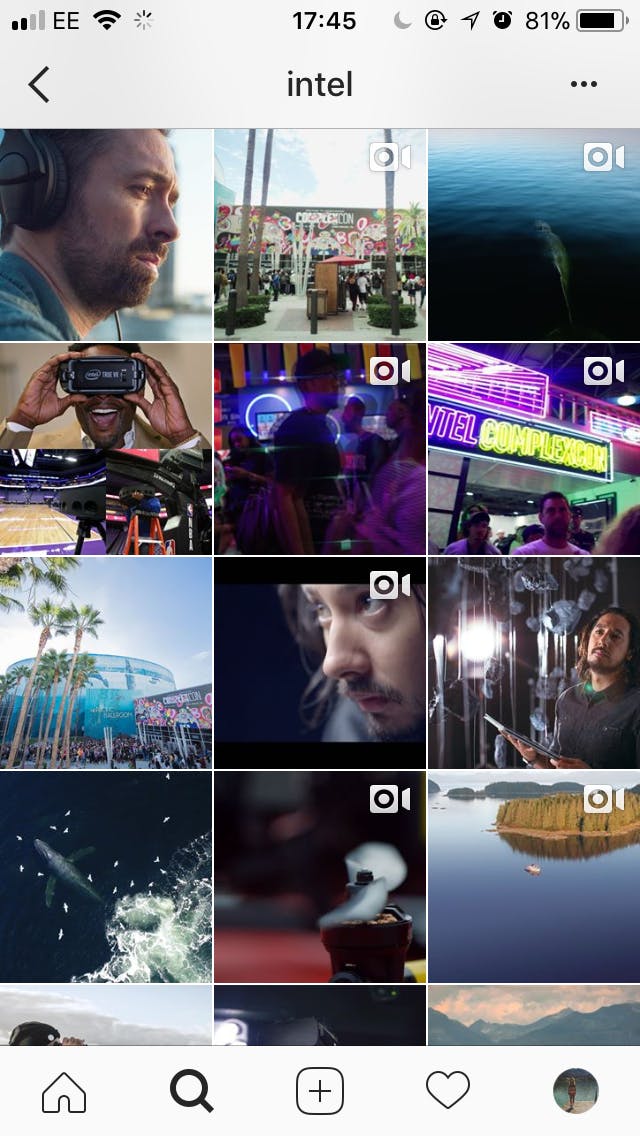 Intel Instagram feed