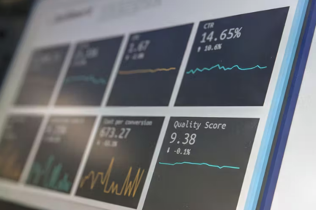 Tableau de bords concurrenciel avec des graphiques 