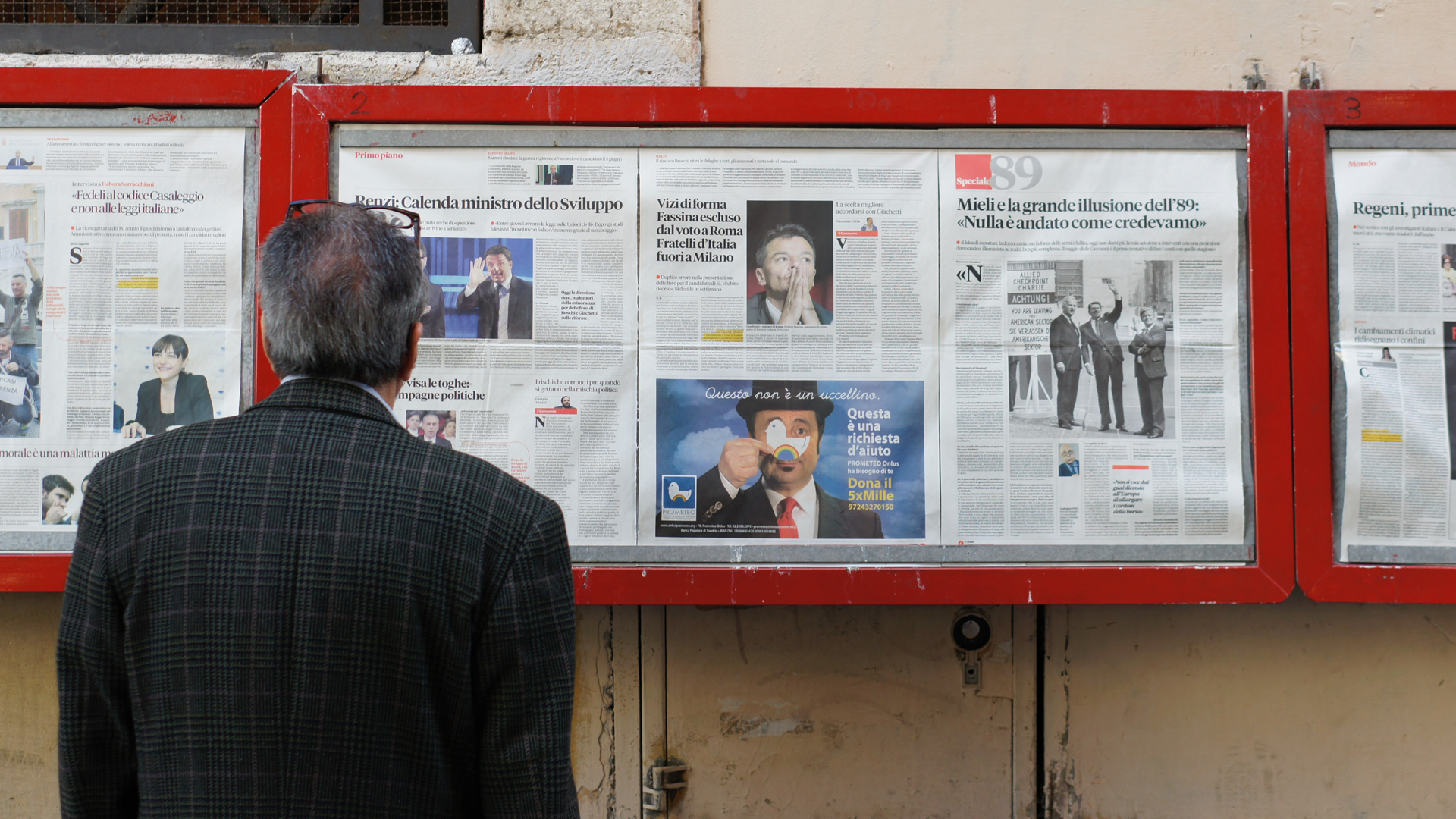 man reading the newspaper