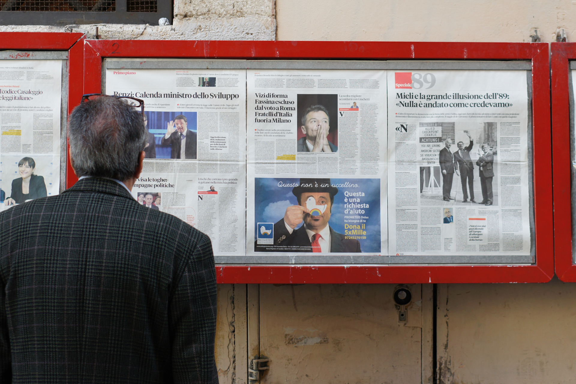 man reading the newspaper