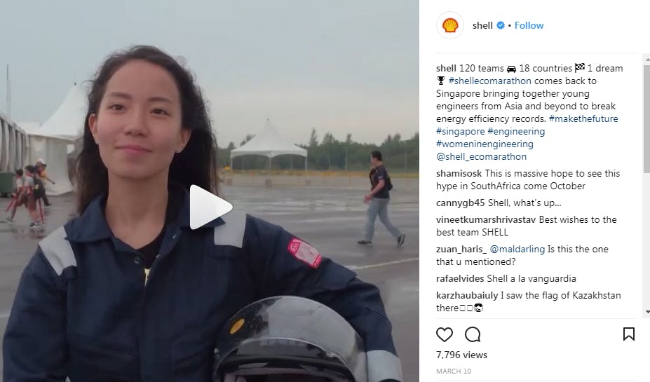 Shell Instagram post