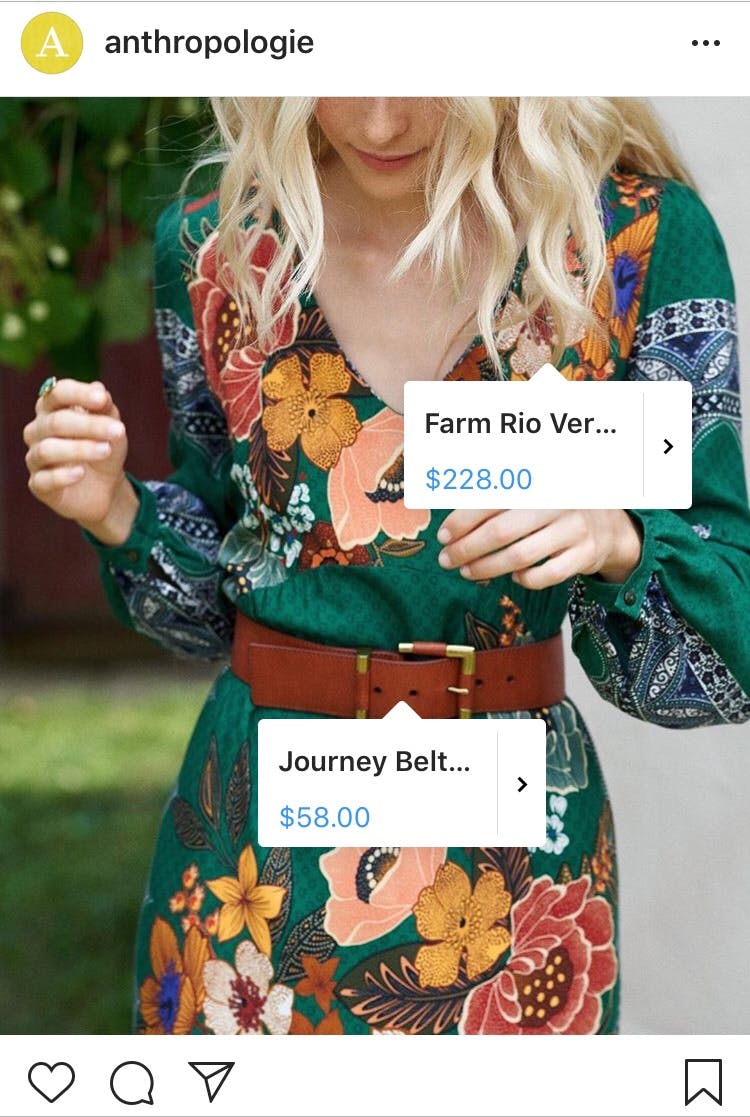 Screenshot Instagram Story Shopping Tags