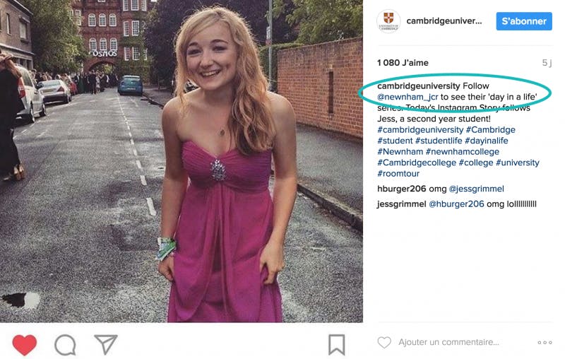 instagram education call to action