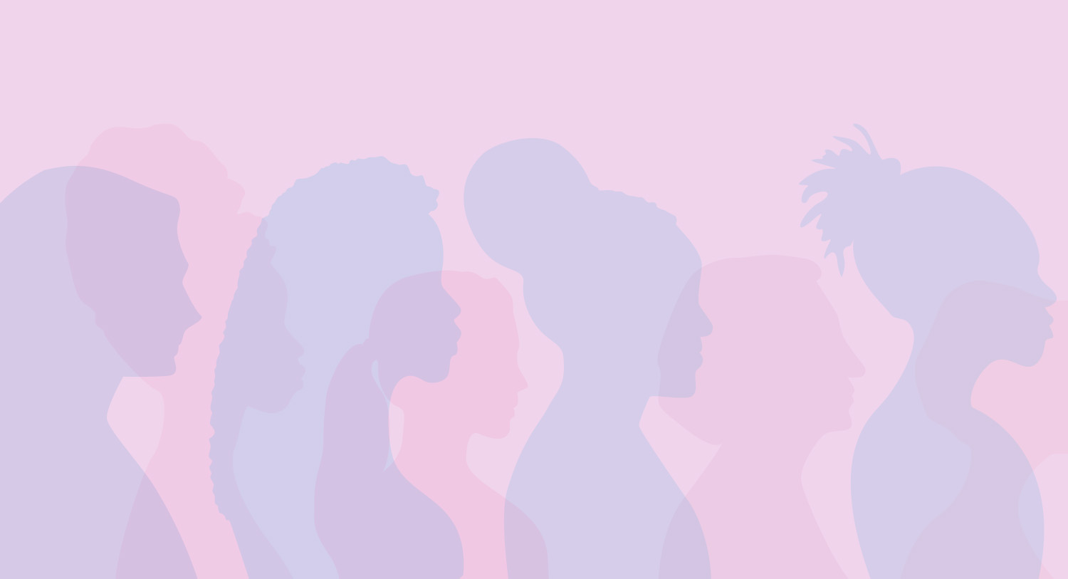 Silhouettes of different women from a number of cultures and backgrounds. This image is being used for a blog on International Women's Day 2022 from Meltwater.