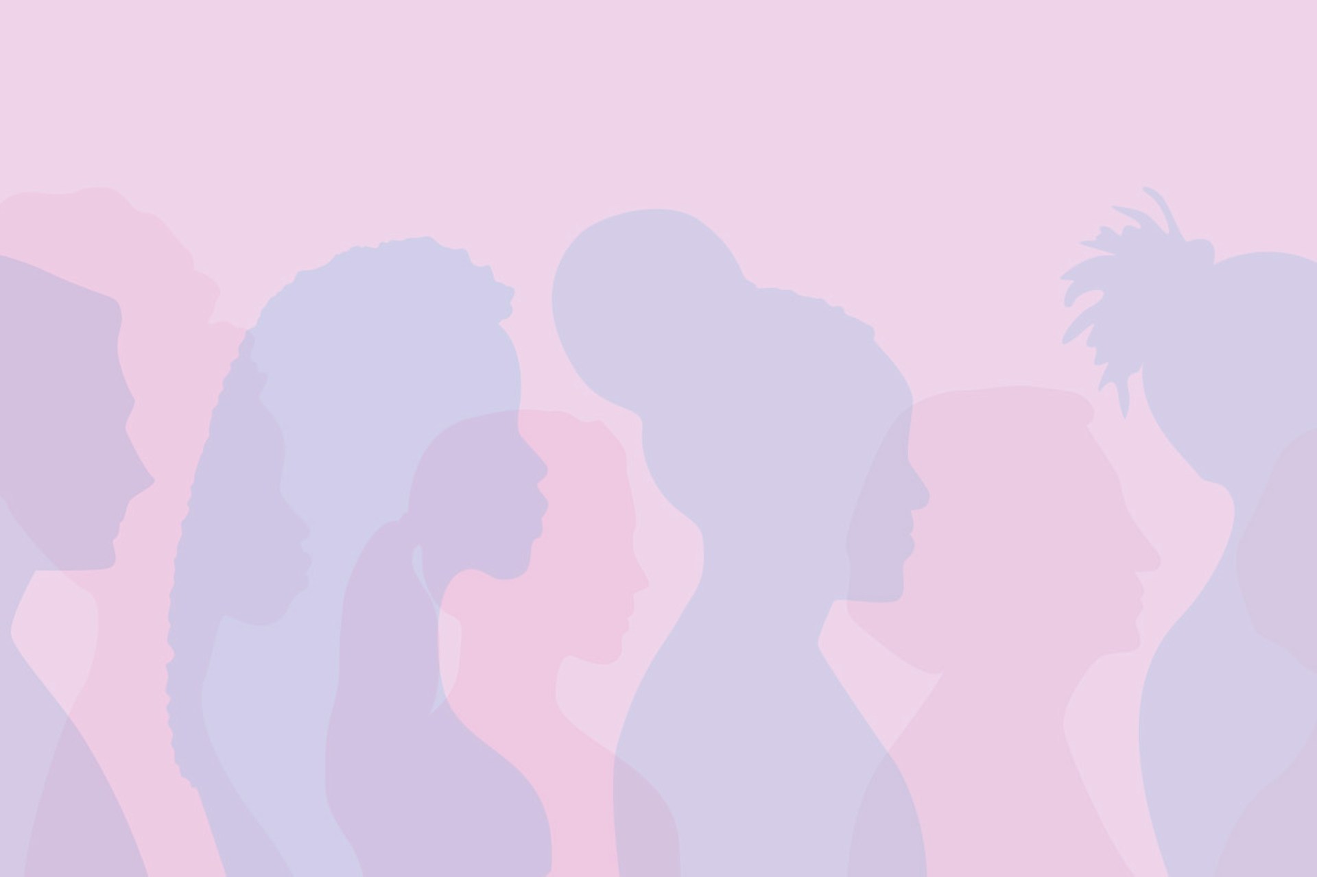 Silhouettes of different women from a number of cultures and backgrounds. This image is being used for a blog on International Women's Day 2022 from Meltwater.