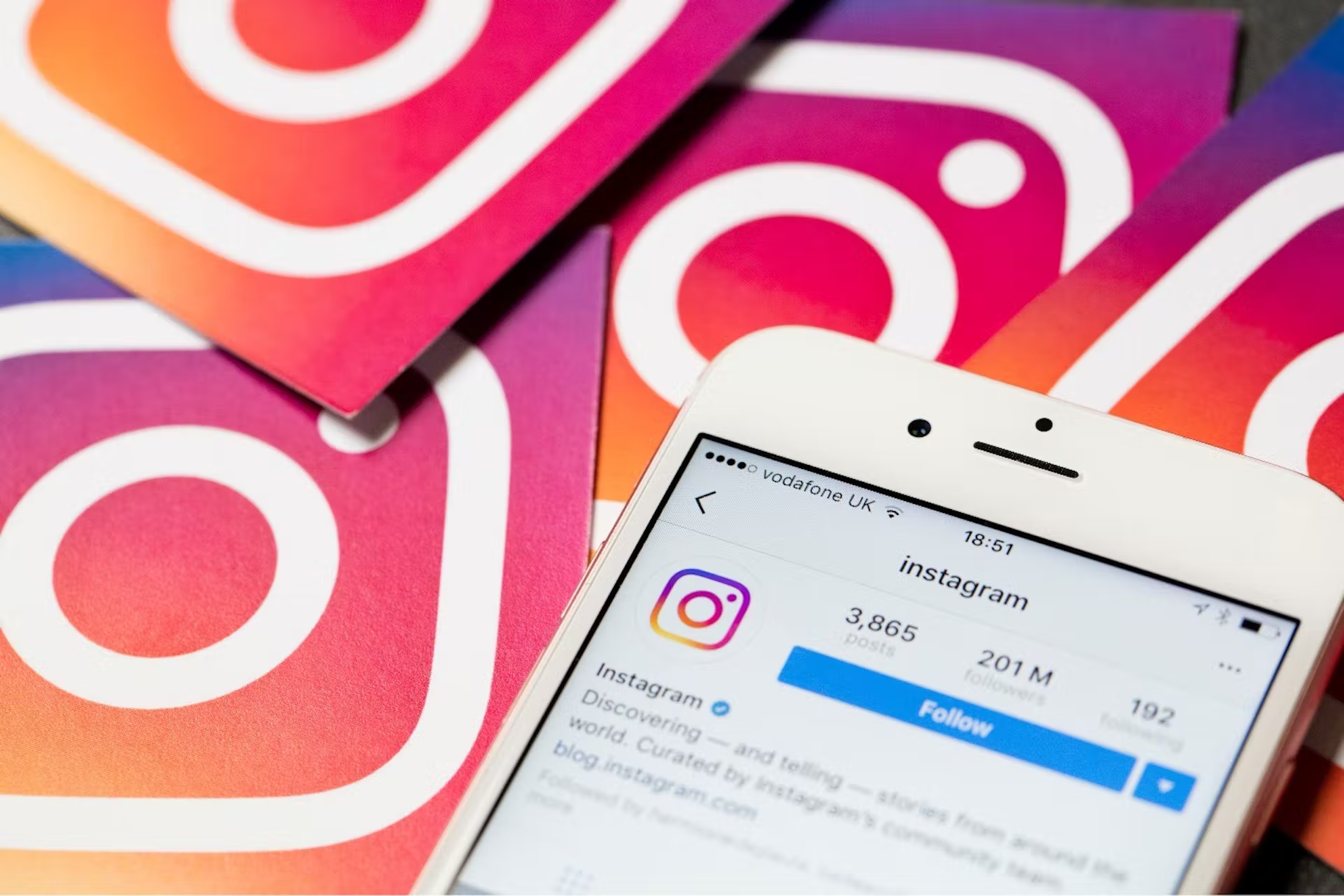 Application Instagram avec téléphone