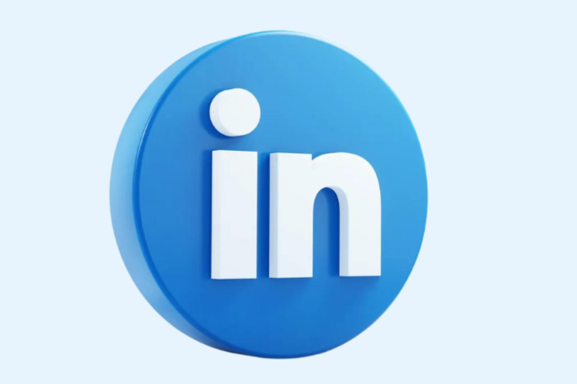 L'image a un fond bleu clair et le logo LinkedIn est visible au centre.