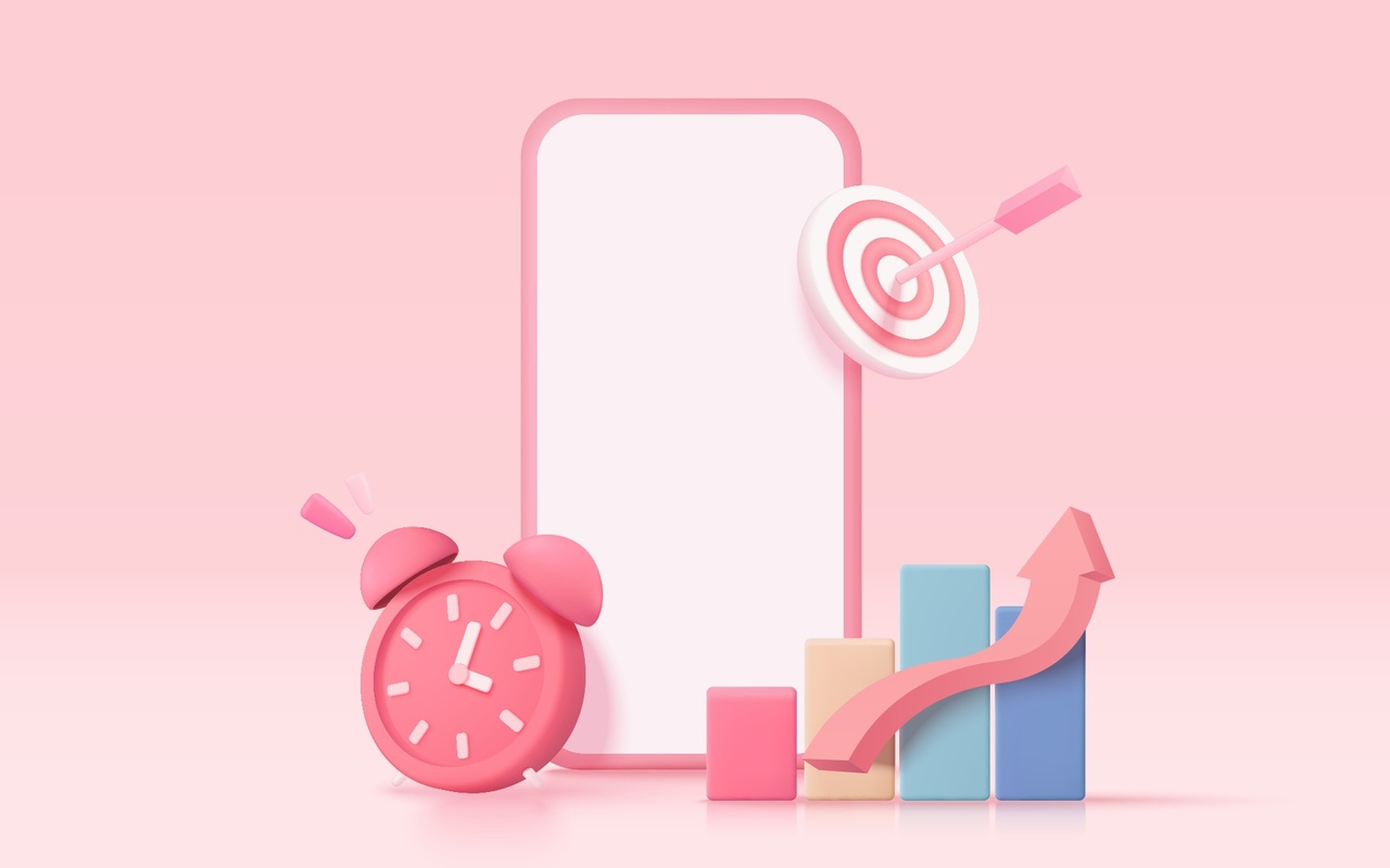 3D Illustration of icons on how to track Instagram Stories