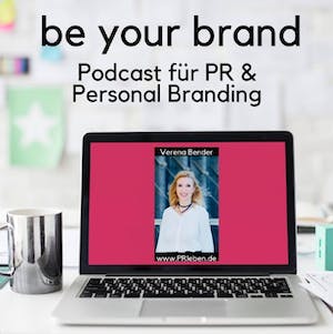 Foto von Verena Bender auf einem Macbook, Schriftzug be your brand