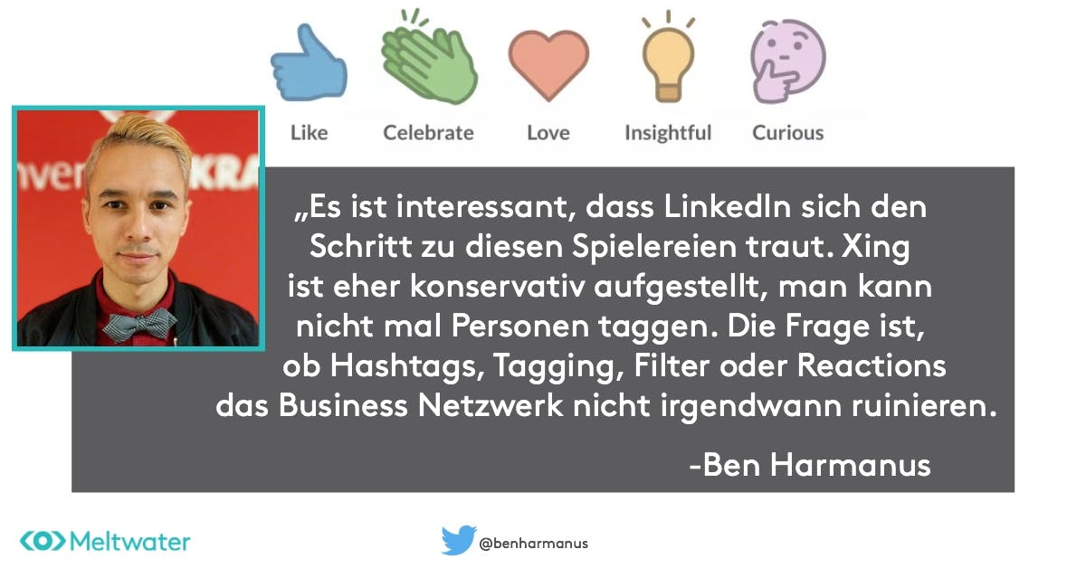 Zitat Ben Hamanus LinkedIn Reactions