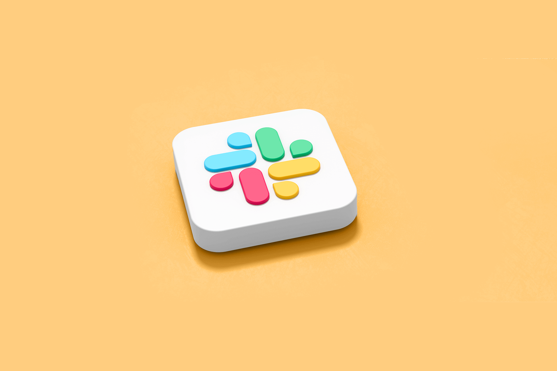 3D illustration of a Slack icon