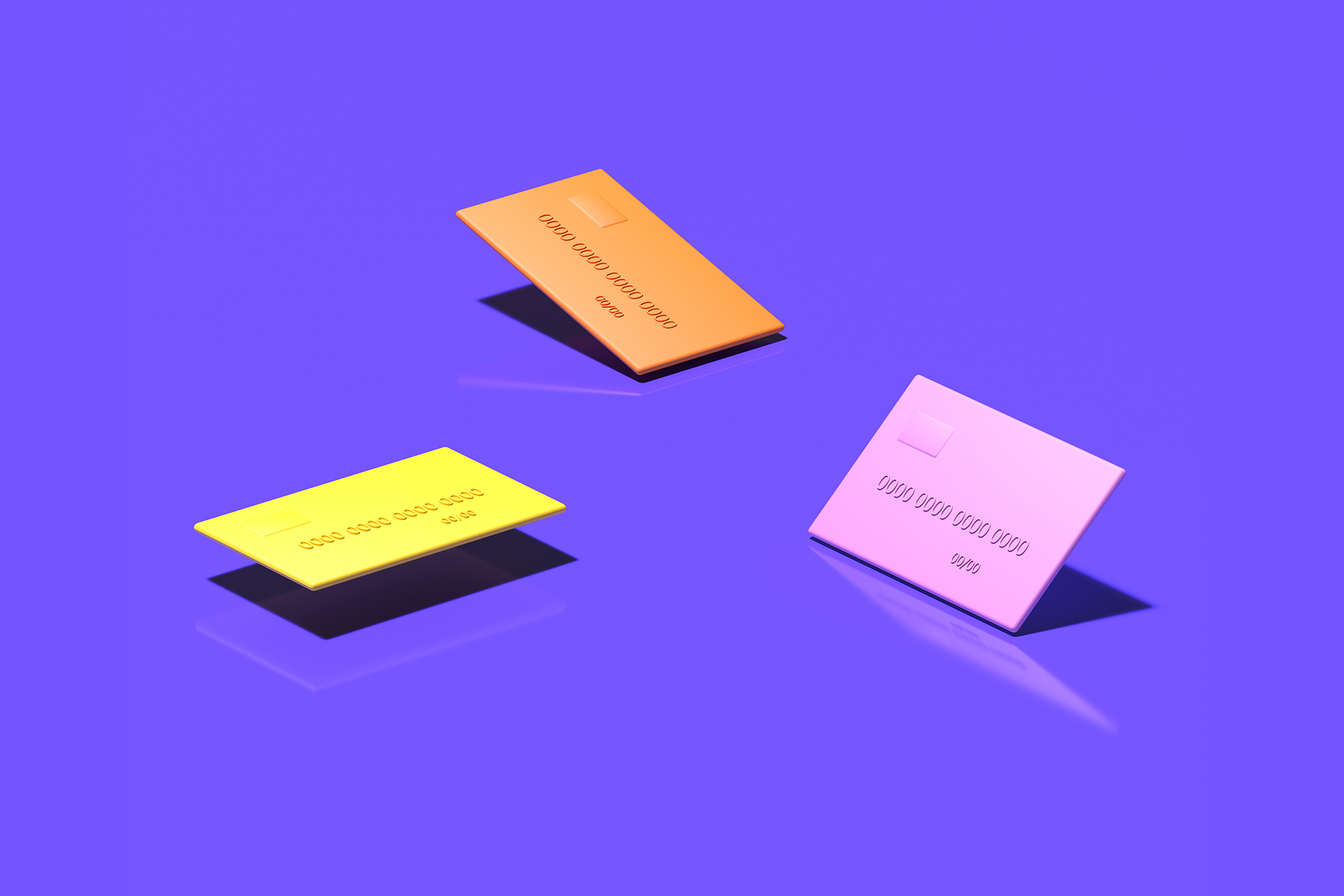 Drei Pappschilder auf einem lila Hintergrund. Mit einer erfolgreichen Influencer Marketing Strategie zücken eure Kunden wirklich ihre Kreditkarten! 