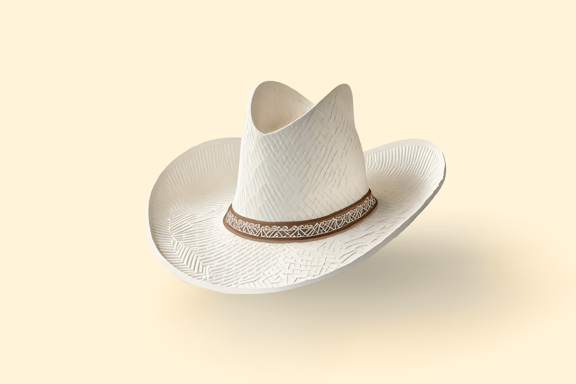 A tan cowboy hat in an image for a social listening analysis blog about the release of Beyoncé's Cowboy Carter.