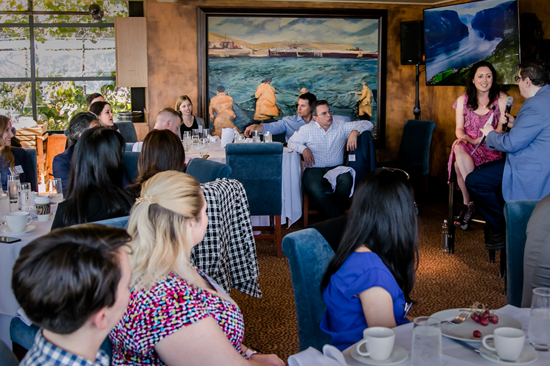 Fireside chat AI in communications group shot