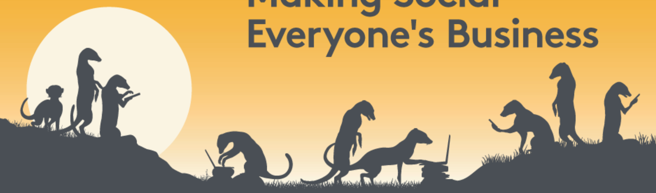 Making social everyone's business illustrated banner