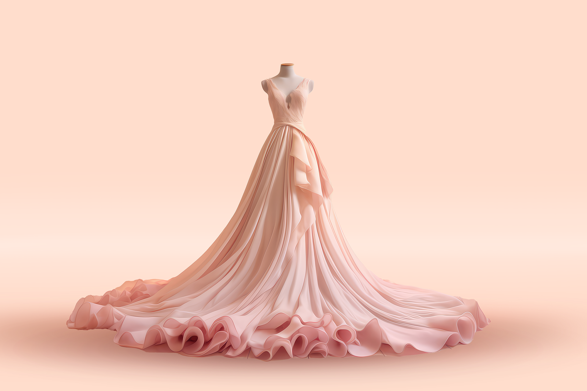 A pink gown on a mannequin for a Meltwater analysis blog about the 2024 Met Gala