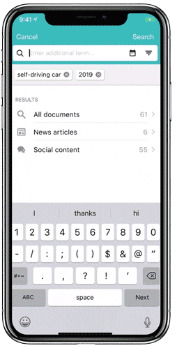 Meltwater Mobile App Gif