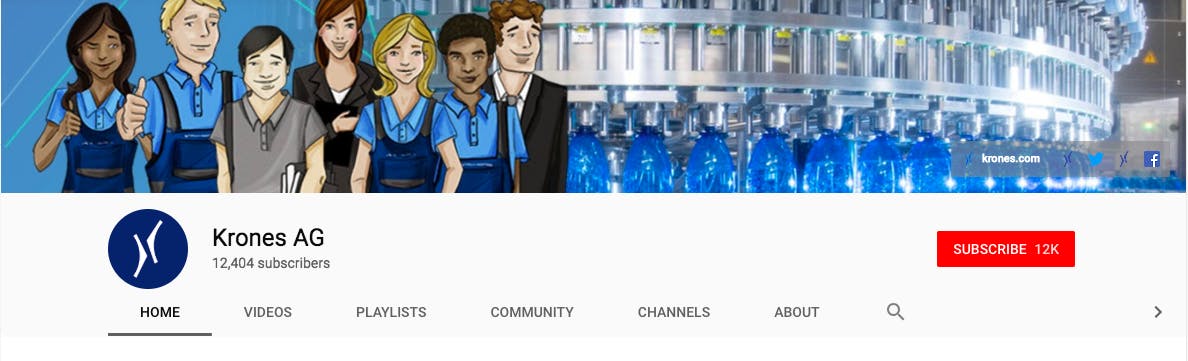 Screenshot Krones AG YouTube Channel