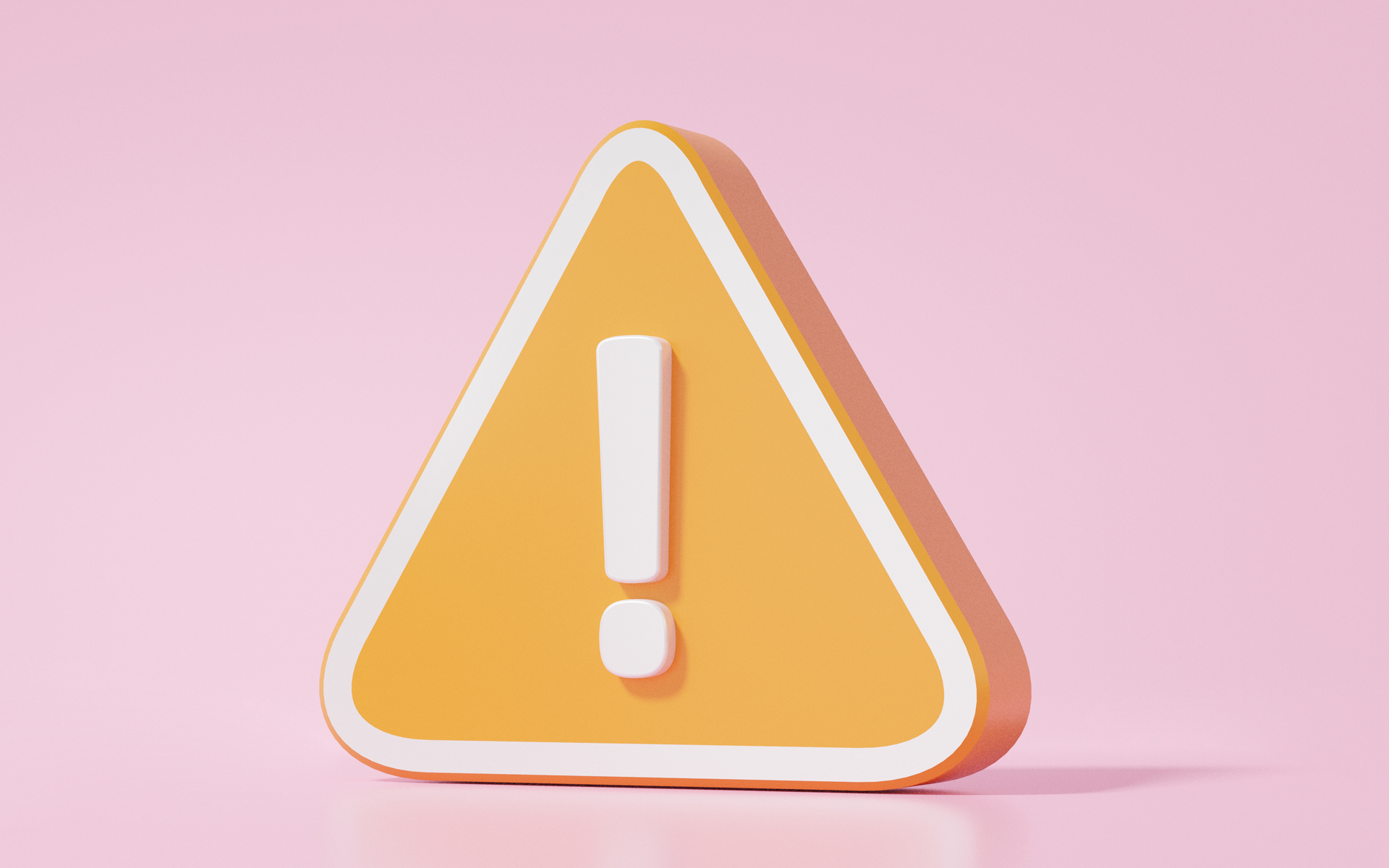 Yellow yield sign on a pink background. Don't make these common social media mistakes!