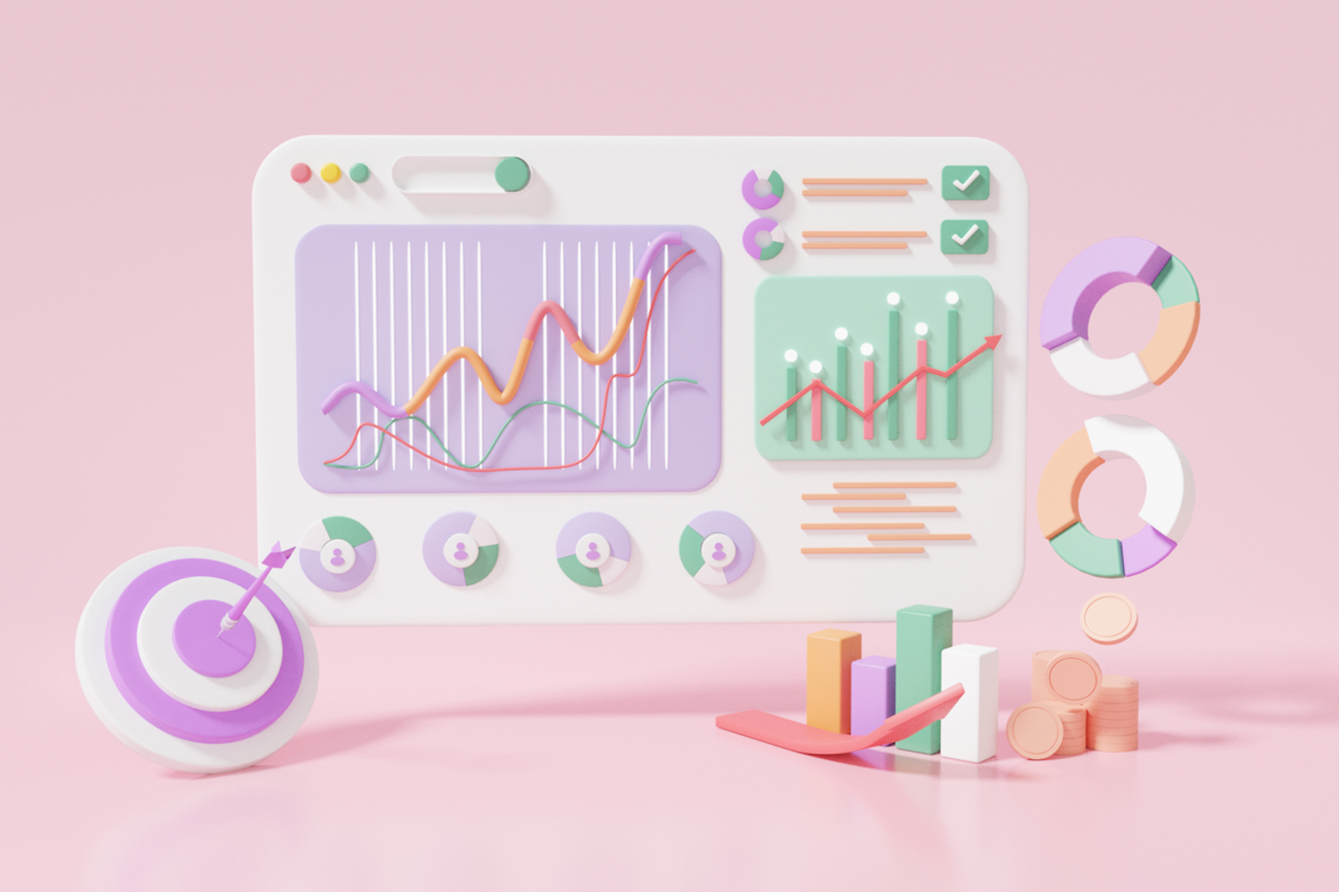 This image for a blog about database normalization shows a screen displaying graphs and charts.