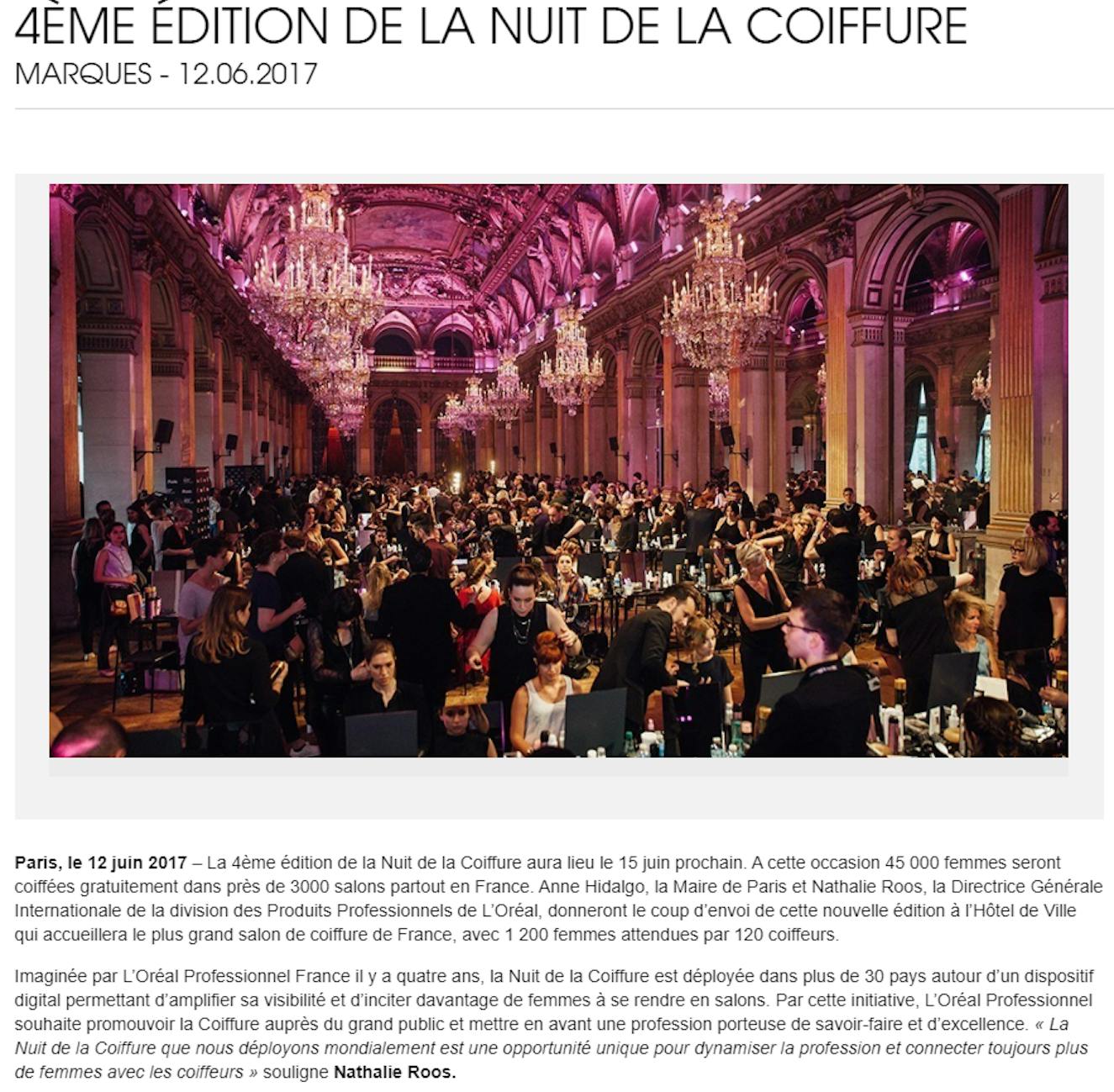 exemple de communiqué de presse l'oreal