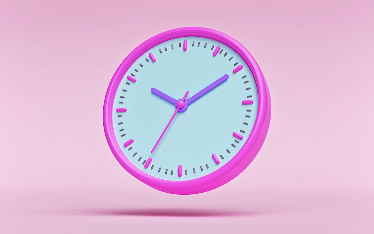 Illustration einer Uhr für die beste Zeit zum Posten auf Social Media