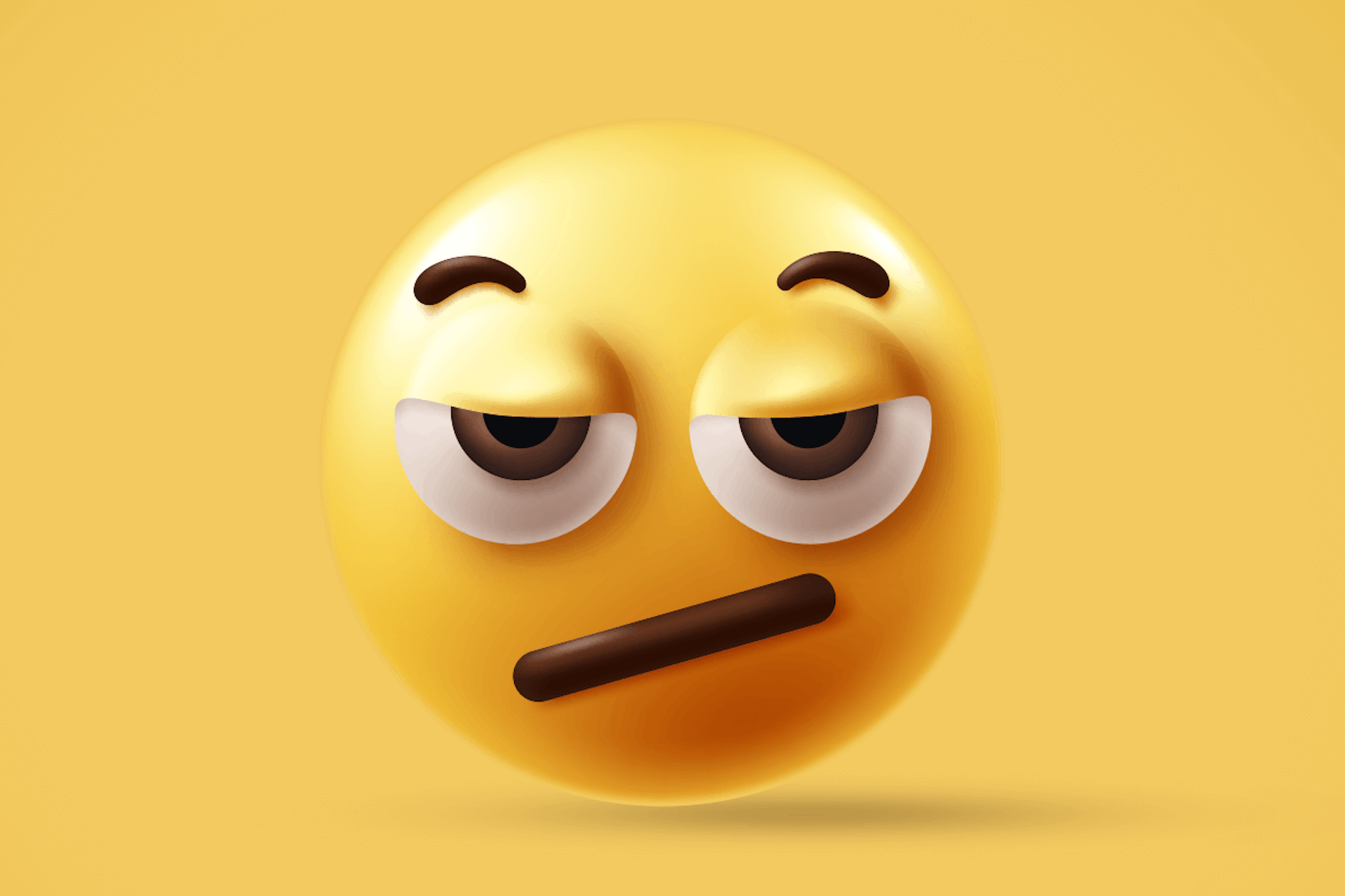 An unimpressed emoji for a Meltwater social listening blog about the online conversation about millennial cringe.
