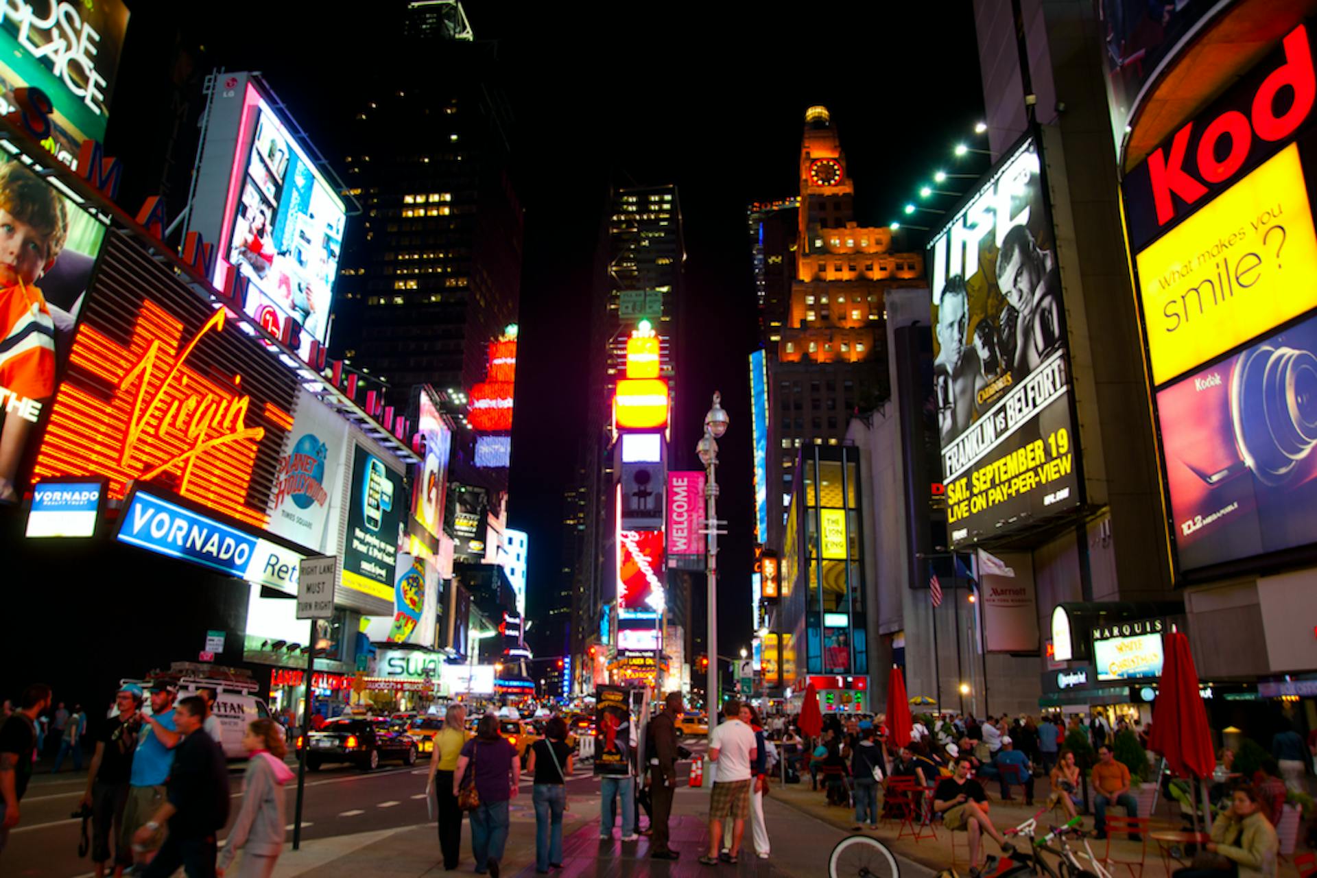 Avond foto van Times Square, New York