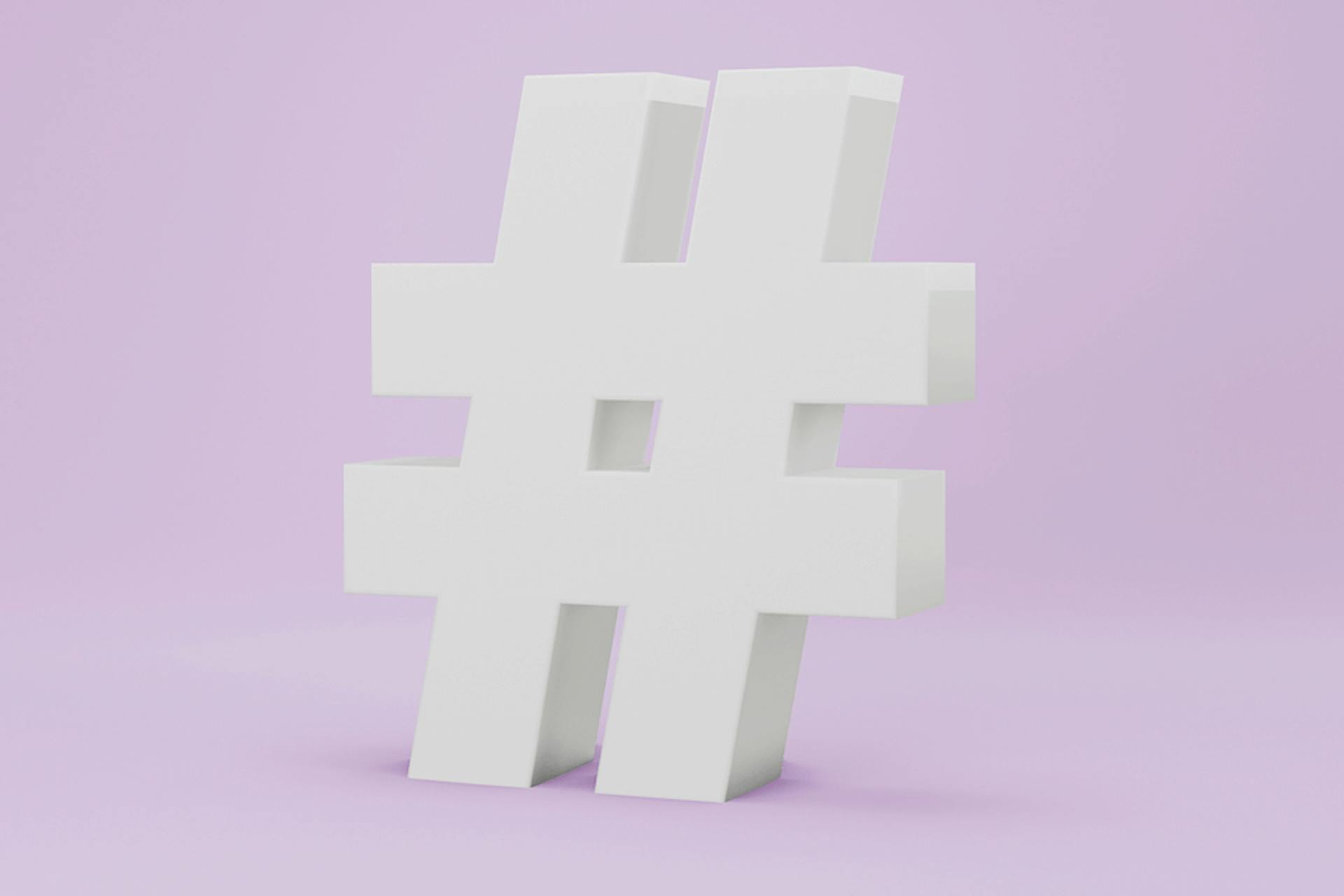 Illustration of a hashtag for the most trending hashtags in Australia