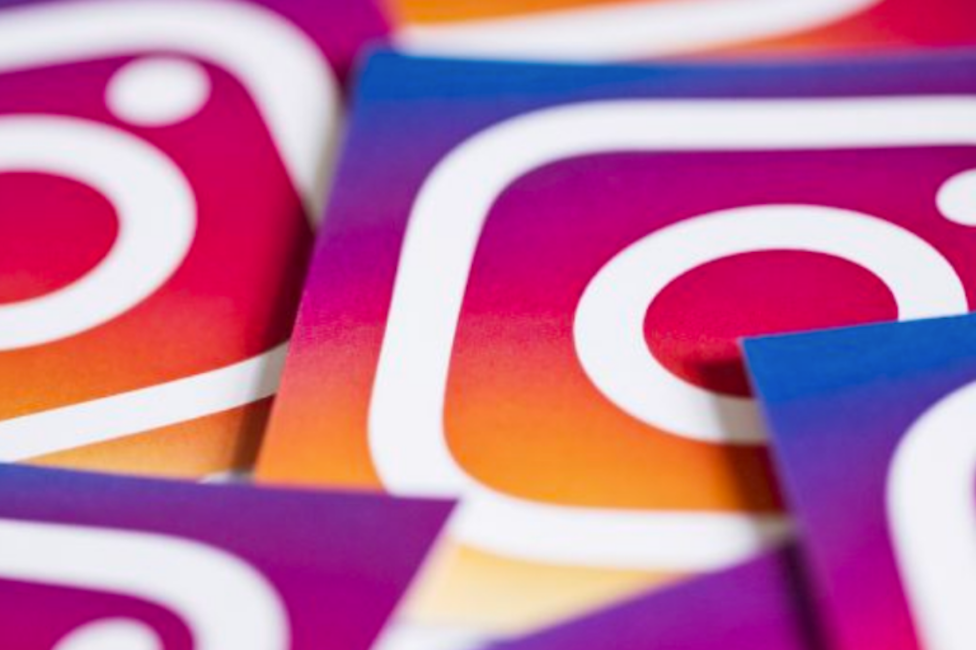Des logos Instagram imprimés