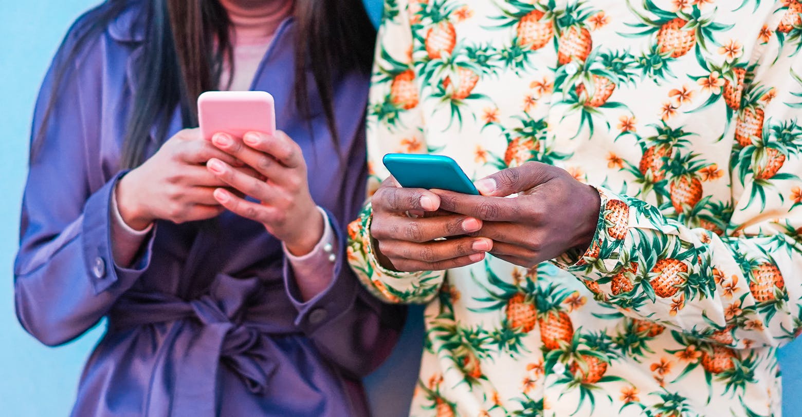 young people with phones in their hands
