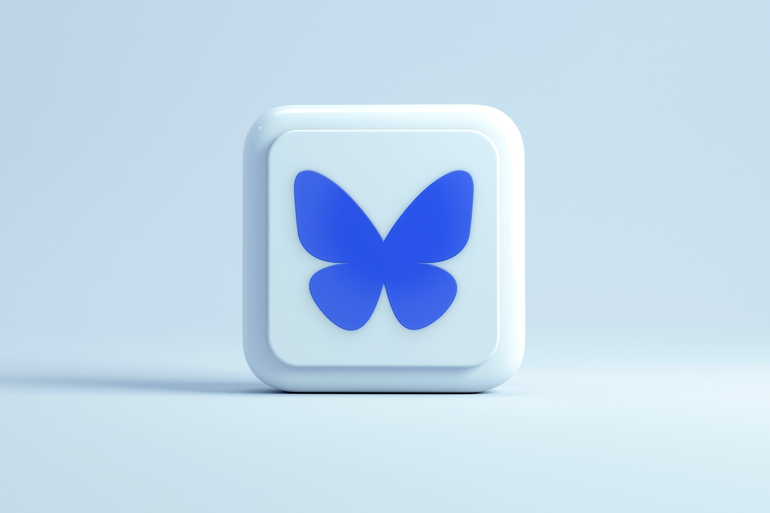 Le logo du papillon Bluesky