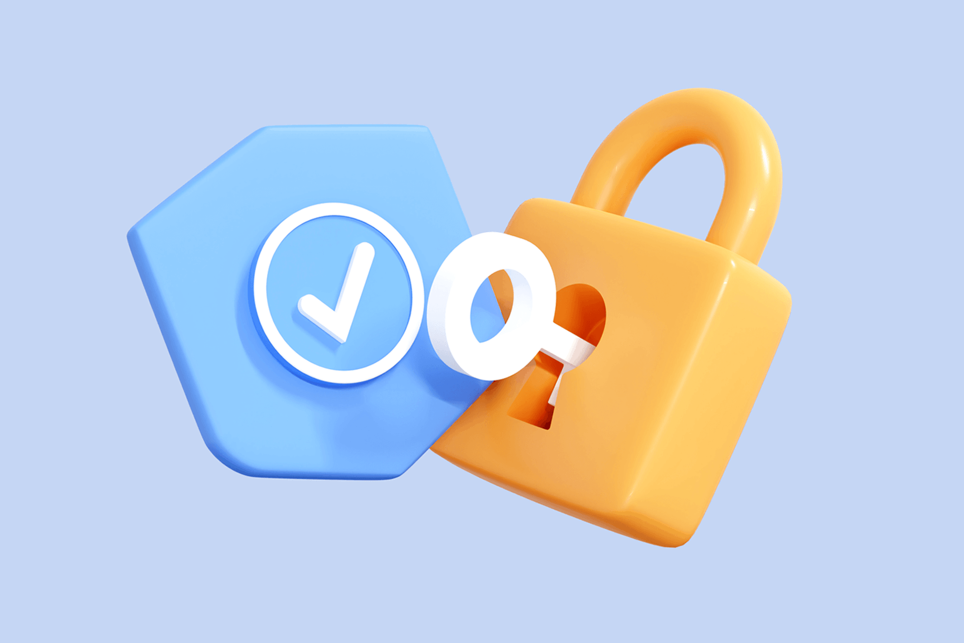 illustration of a shield and a padlock representing brand safety