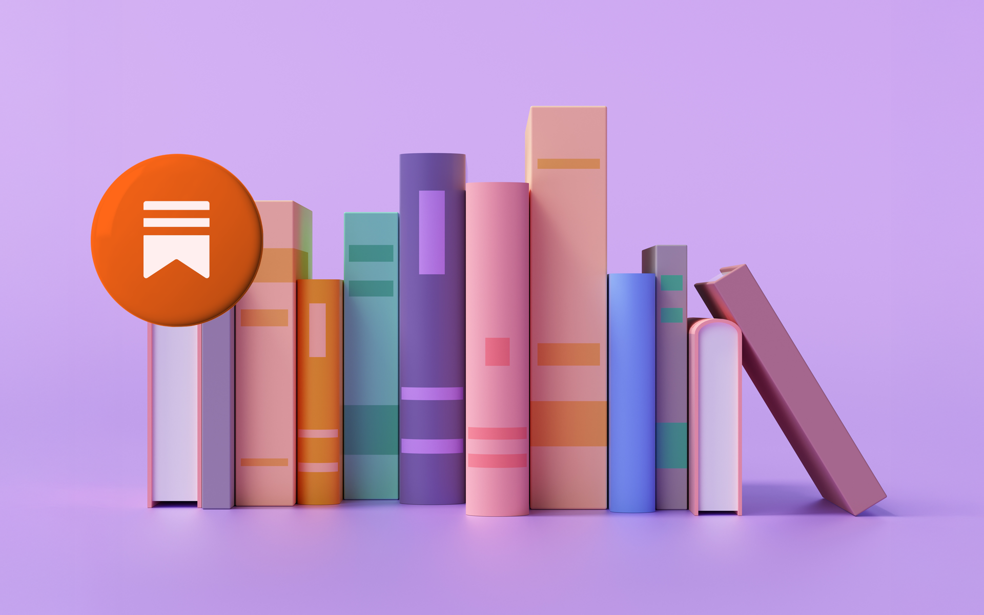 The Substack logo with a stack of books
