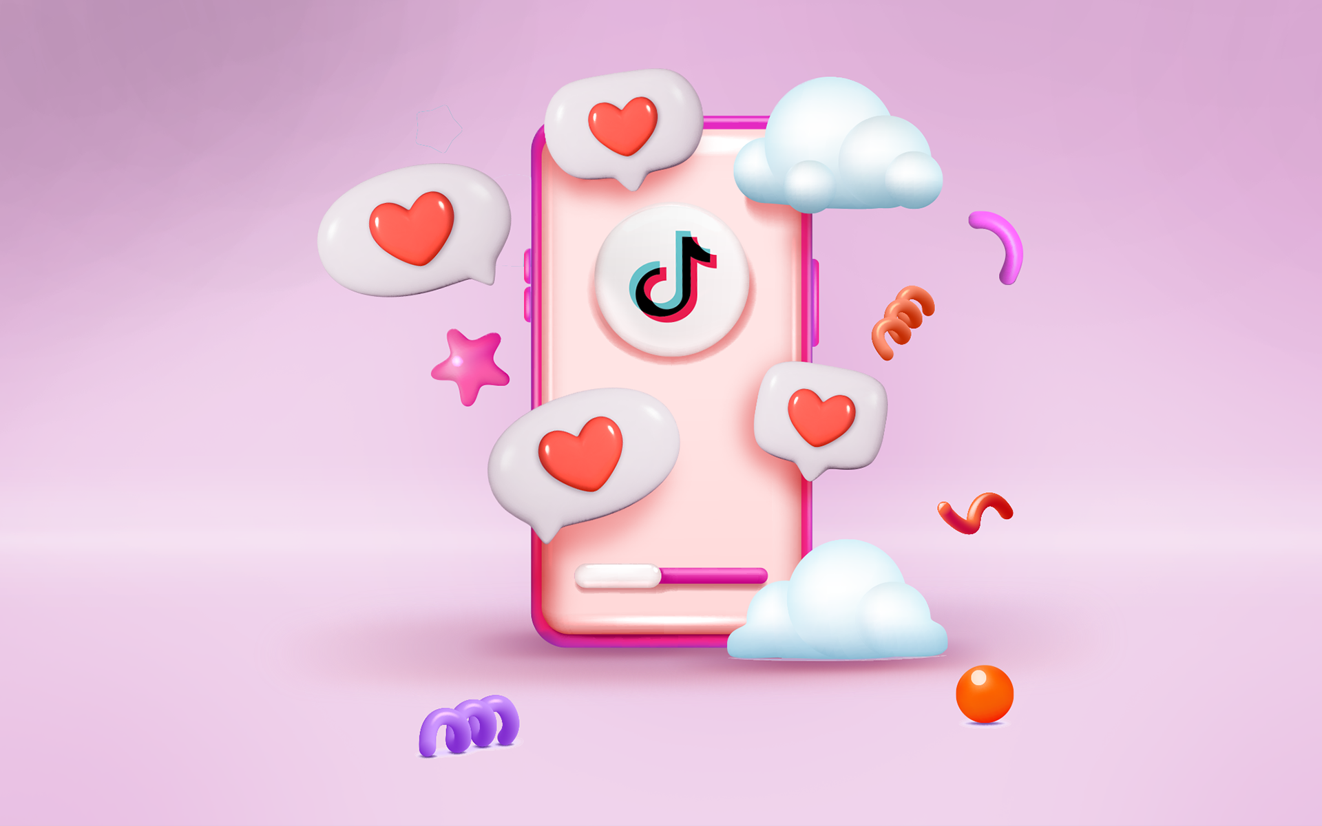 An illustration of TikTok on a smartphone.