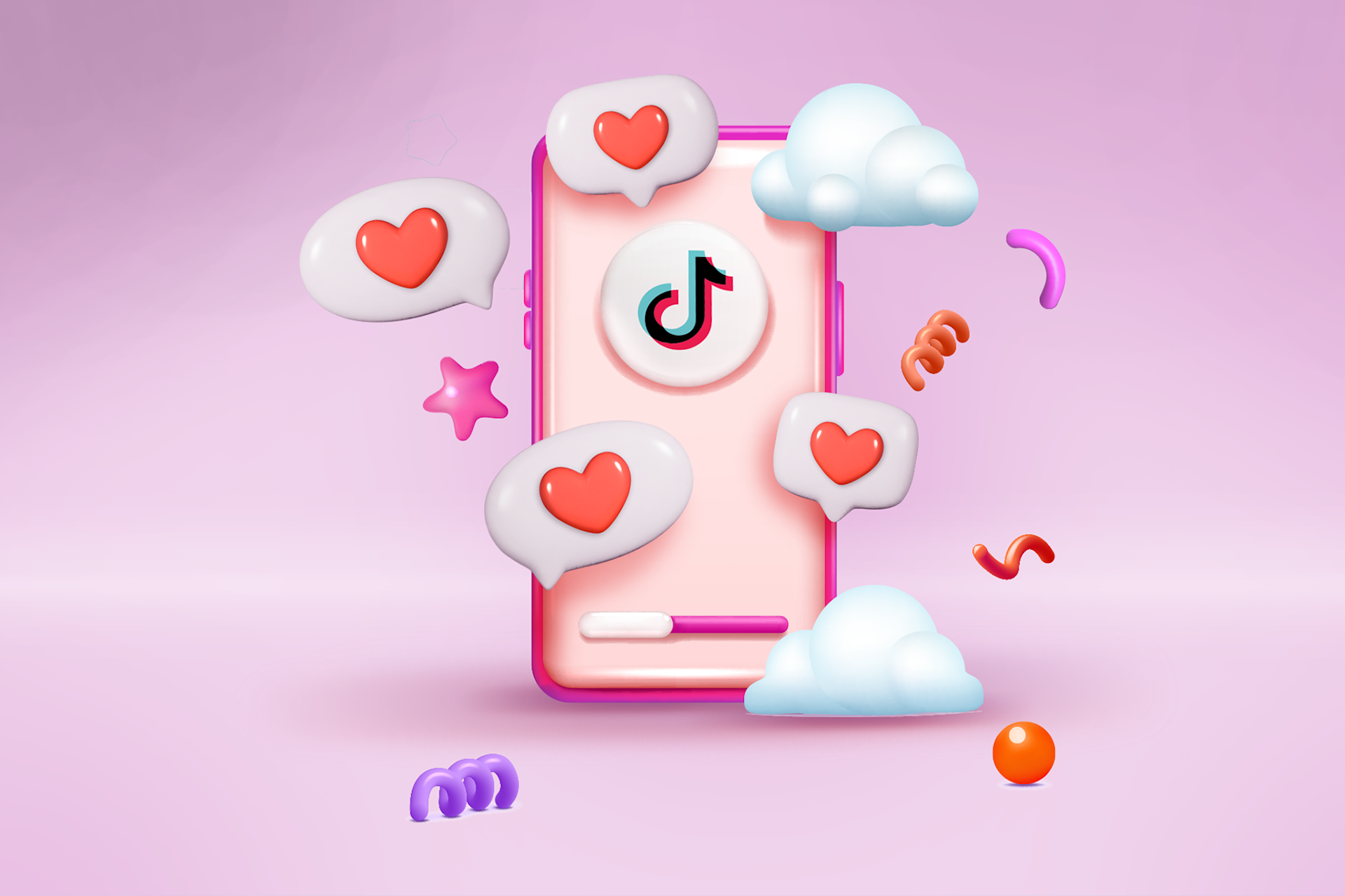 An illustration of TikTok on a smartphone.