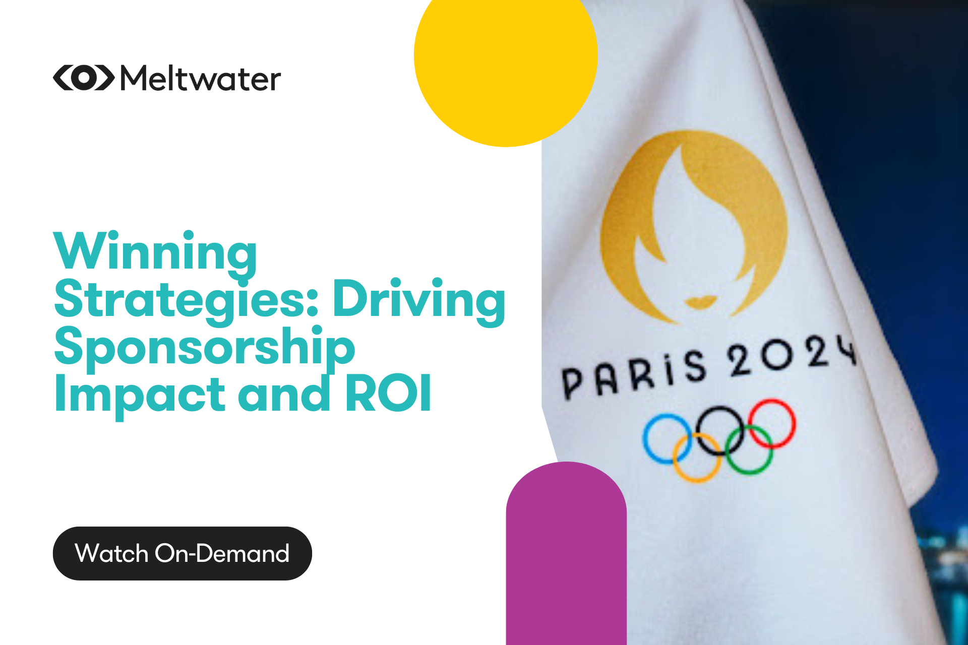 This is a promotional graphic for the Winning Strategies: Driving Sponsorship Impact and ROI webinar.