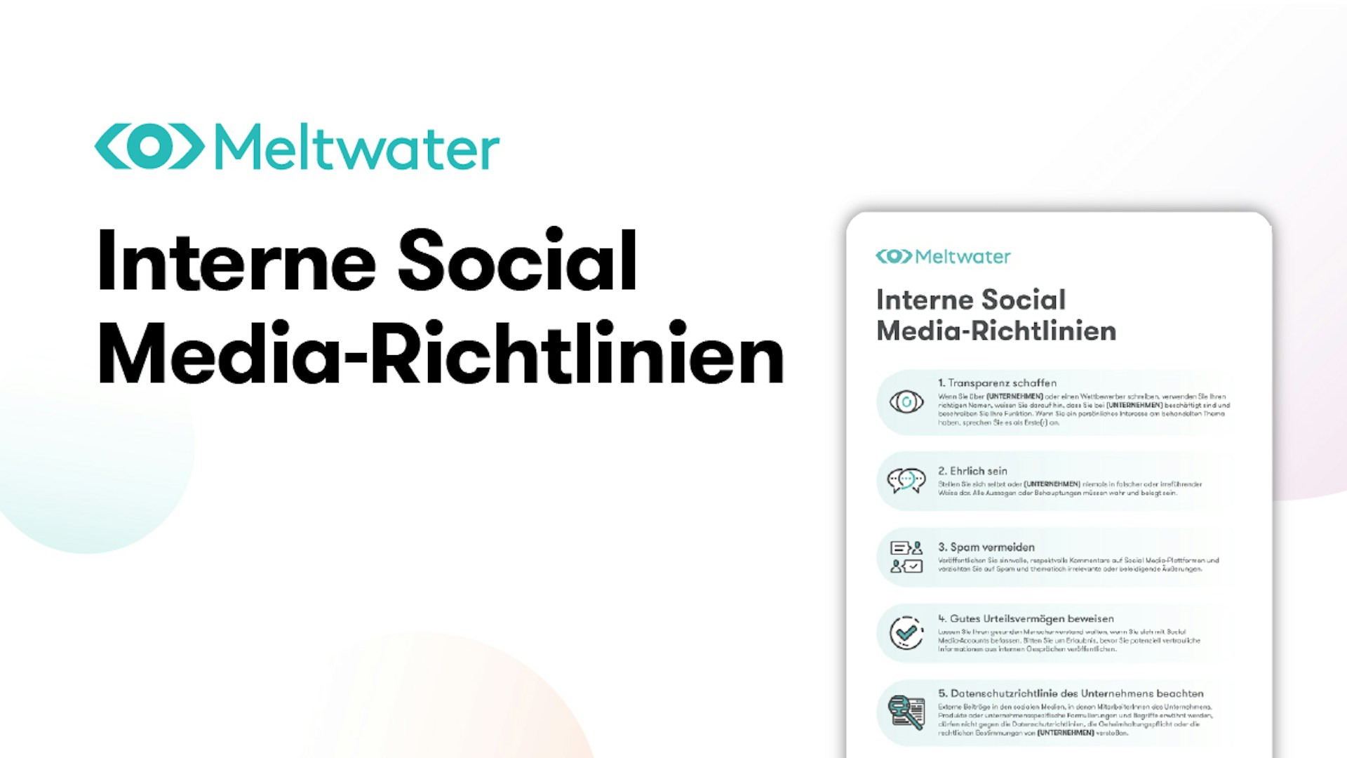 Interne Social Media Richtlinien