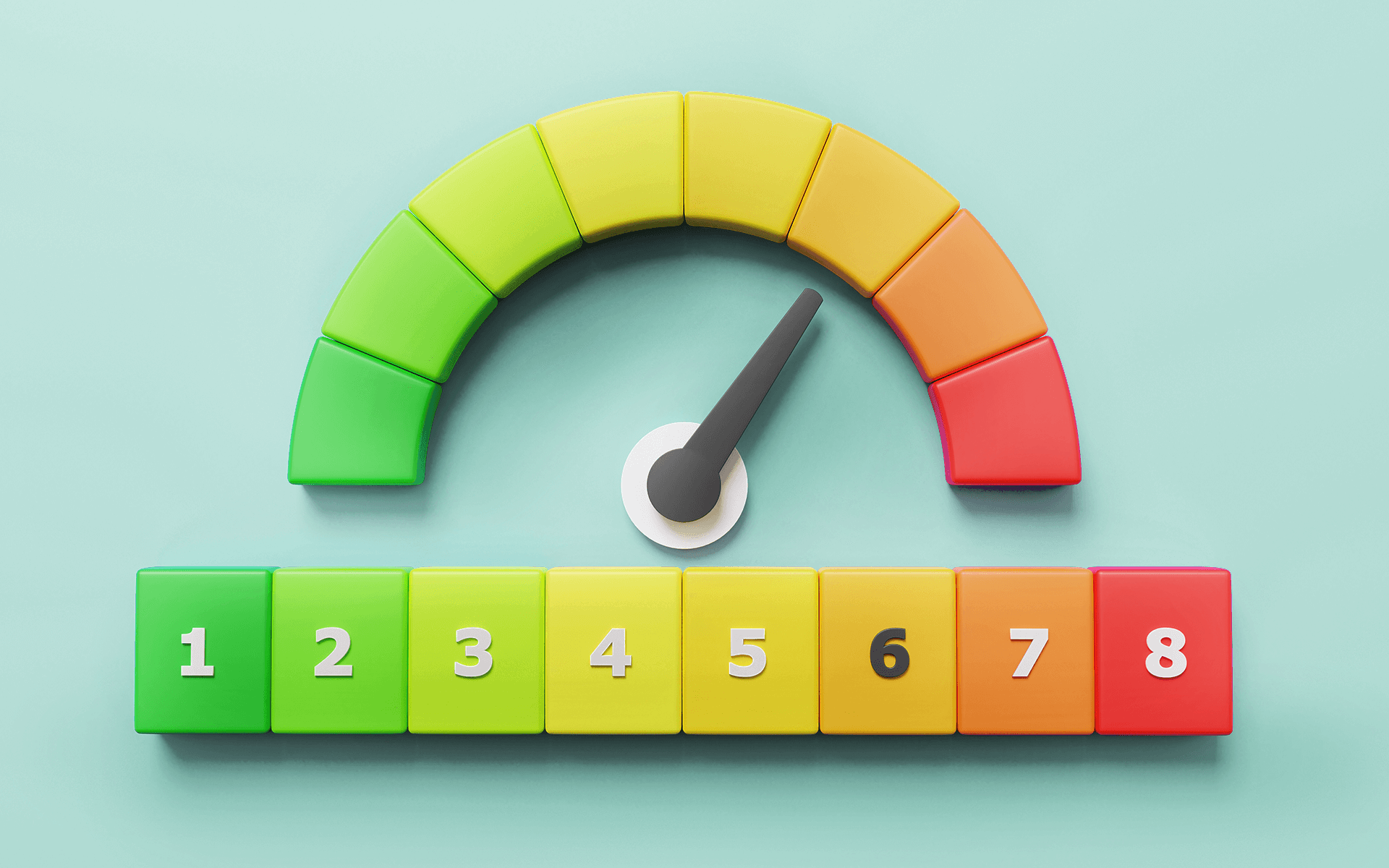 illustration d'un cadran allant du vert au rouge représentant le suivi du sentiment de la marque