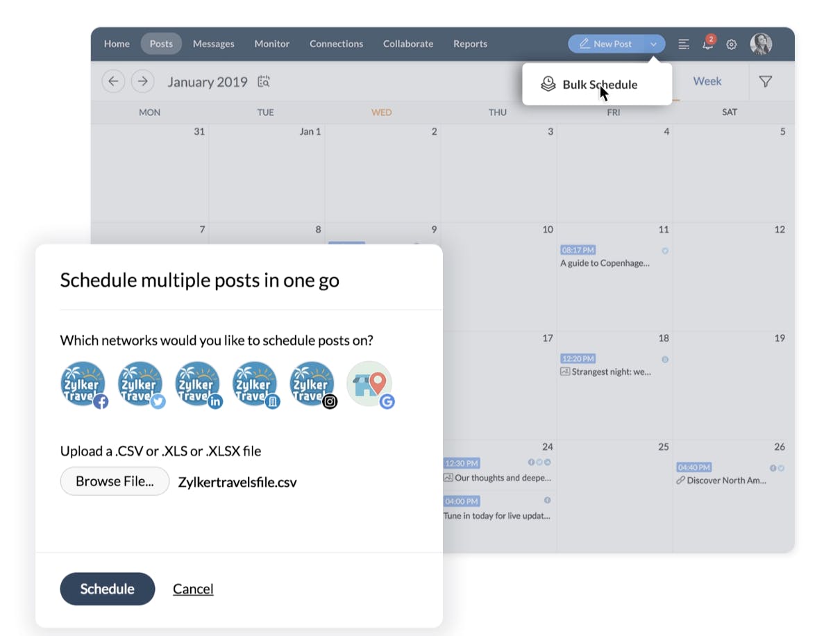 Zoho's scheduling app