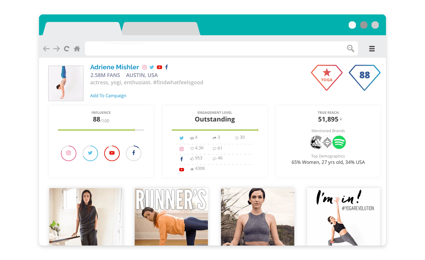 plateforme marketing influence