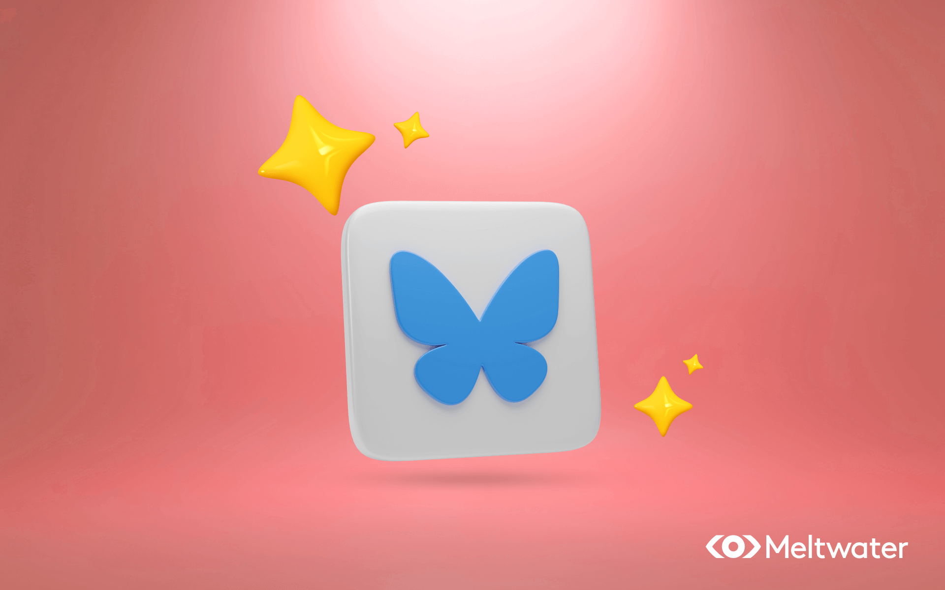 illustration of the bluesky logo with sparkles representing bluesky marketing