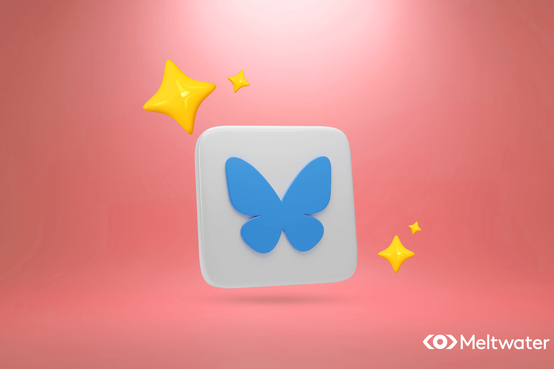 illustration of the bluesky logo with sparkles representing bluesky marketing