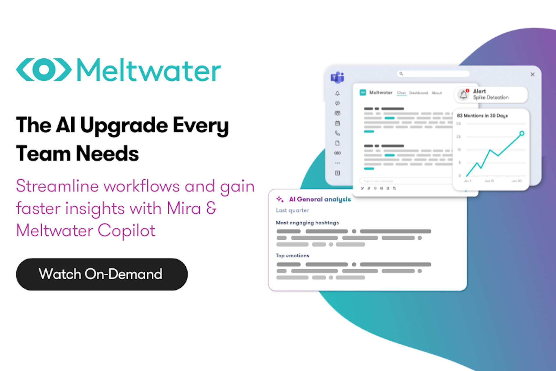 On-Demand Webinar: The AI Upgrade Every Team Needs: Streamline workflows and gain faster insights with Mira & Meltwater Copilot