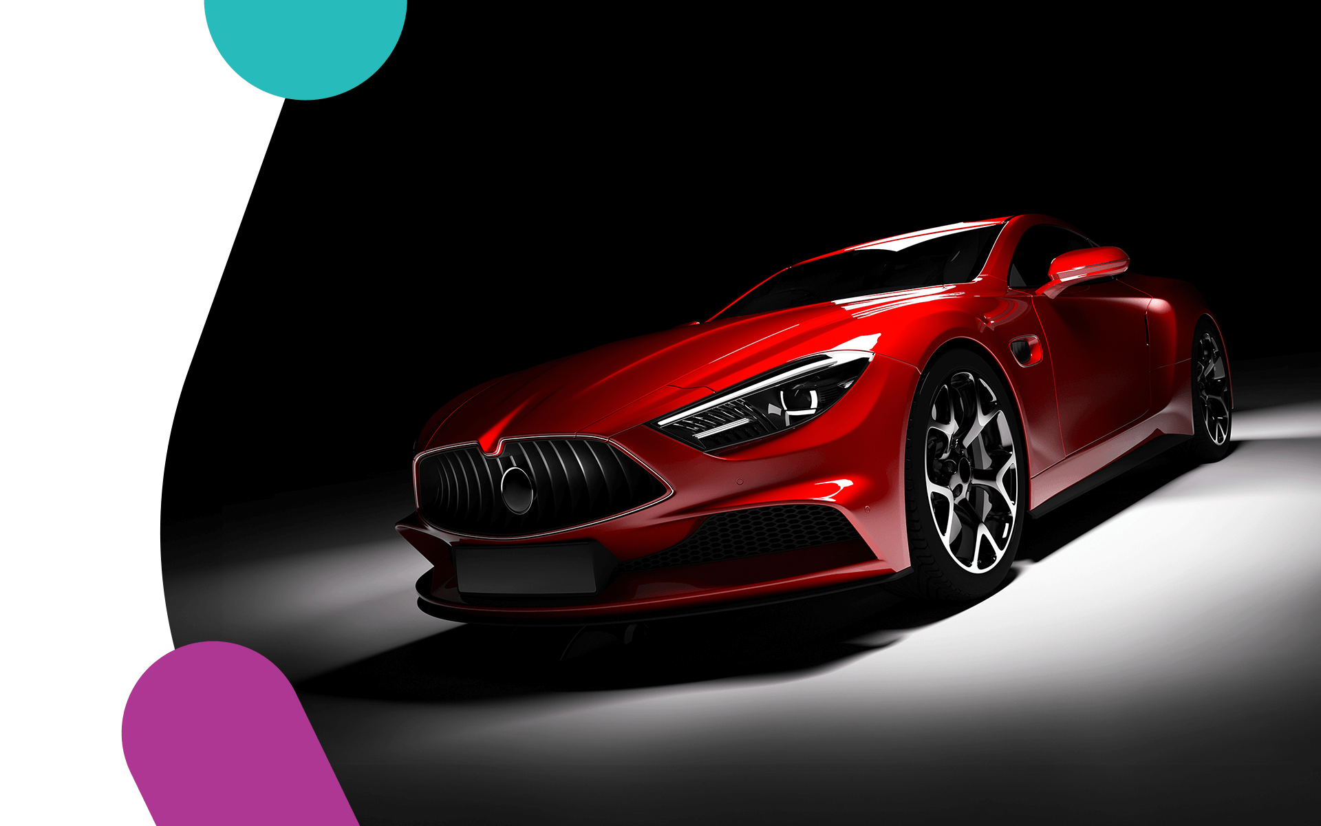 image of a red sports car for the automotive influencer benchmarking snapshot