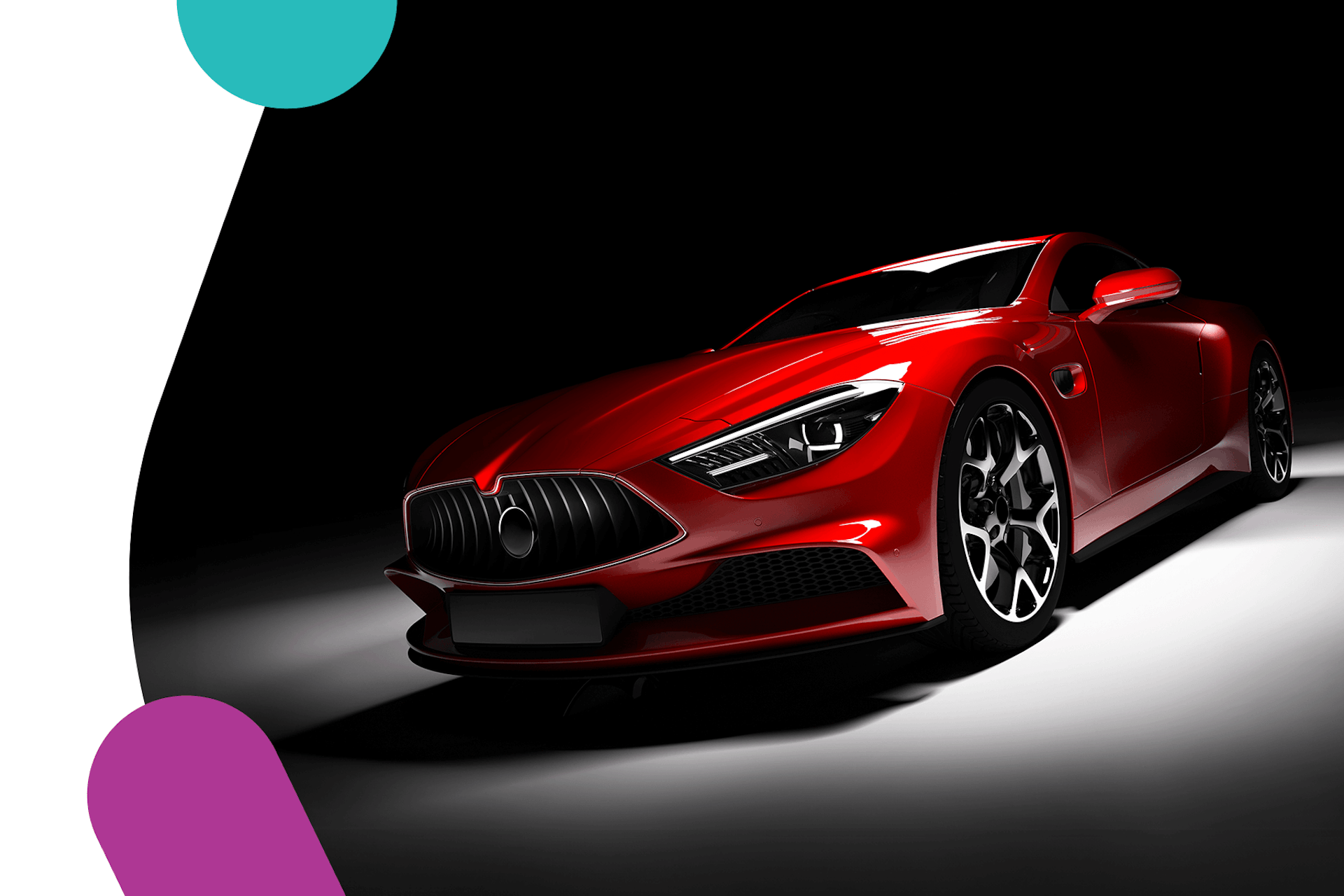 image of a red sports car for the automotive influencer benchmarking snapshot