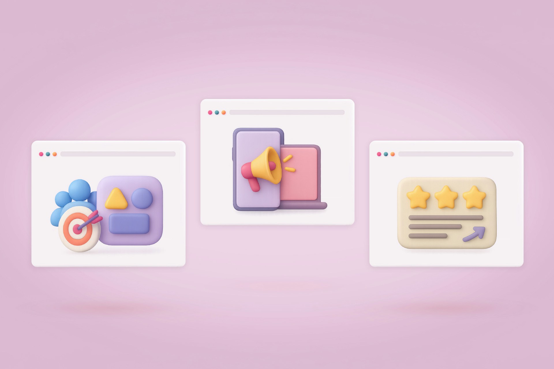 A stylised image showing various influencer and brand ambassador related icons on device screens.