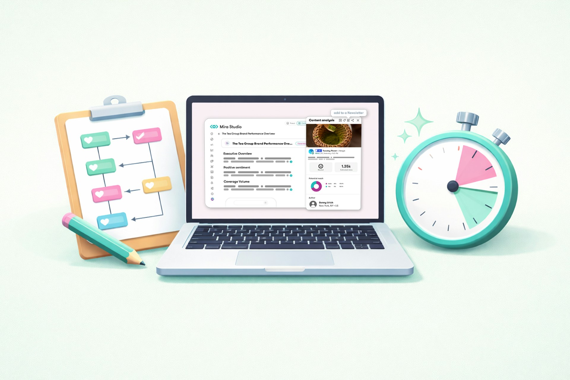 A laptop with a PR agency new-business pitch on its screen.