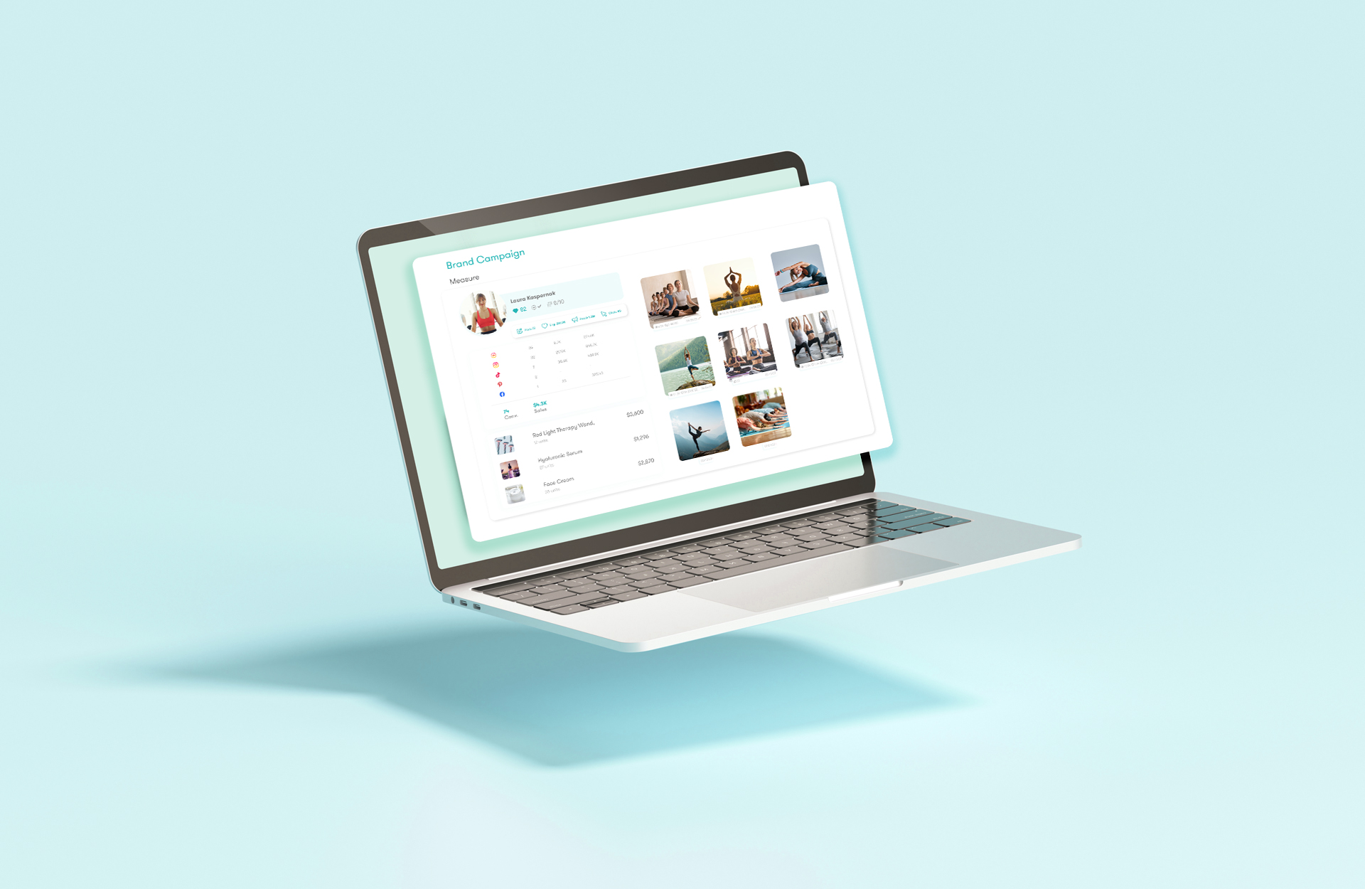 A laptop showing an affiliate marketing platform on its screen. 