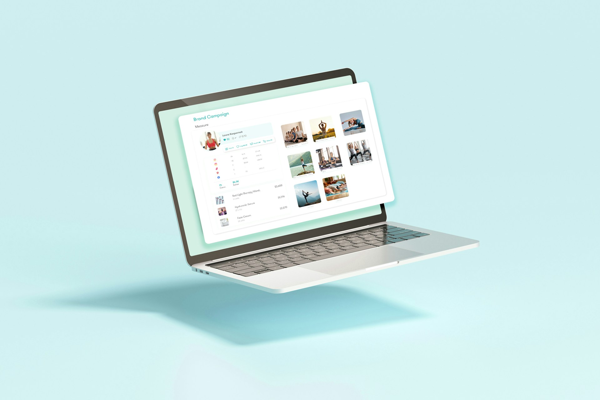 A laptop showing an affiliate marketing platform on its screen.